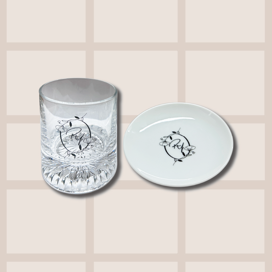 ロックグラス＆豆皿セット